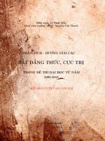 PHÂN TÍCH   HƯỚNG GIẢI các bất ĐẲNG THỨC TRONG đề THI đại học 