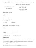 Đề KSCL đầu năm lớp 9 môn Toán năm 2015 phòng GD&ĐT Bình Giang