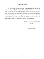 Biện pháp nâng cao hiệu quả tài chính của công ty cổ phần cảng hải phòng