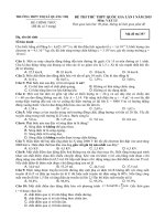 Bộ đề thi thử THPT quốc gia 2016 môn vật lý có đáp án 