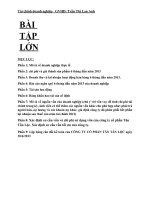 Bài tập lớn tài chính doanh nghiệp