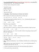 Đề kiểm tra học kì 1 môn Vật Lý 9  trường THCS Tam Hưng 2015 có đáp án