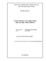 Căng thẳng của học sinh trung học phổ thông