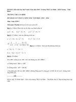 Đề KSCL đầu năm học lớp 9 môn Toán năm 2015  Trường THCS An Bình