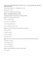 Đề kiểm tra học kì 1 có đáp án môn Hóa Học lớp 9 năm học 2015  2016