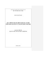 Quá trình chuyển biến kinh tế, xã hội tỉnh thái nguyên từ năm 1997 đến năm 2010