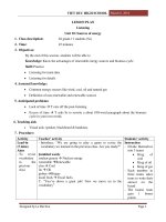 Giáo án tiếng Anh lớp 11 nâng cao_Unit 10_Listening