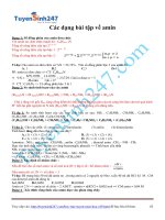 các dạng bài tập về amin