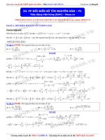 phương pháp đổi biến số tìm nguyên hàm