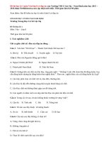 Đề thi học kì 1 môn Văn 8 mới nhất có đáp án trường THCS Lộc Hạ