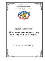 Vai trò của khoa học và công nghệ trong nền kinh tế thế giới 