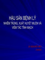 Bài giảng hậu sản bệnh lý nhiễm trùng, xuất huyết muộn và viêm tắc tĩnh mạch   BS  trịnh hữu phúc