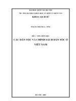 ĐỀ CƯƠNG MÔN HỌC Các dân tộc và chính sách dân tộc ở Việt Nam