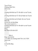 câu hỏi  trắc nghiệm môn quản lý dịch vụ ô tô