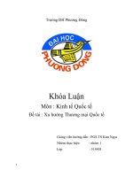 Khóa luận môn kinh tế quốc tế xu hướng thương mại quốc tế 