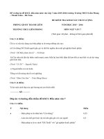 Trường THCS Liêm Phong: KSCL đầu năm môn văn Lớp 7 năm 2015-2016