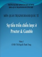 Thuyết trình quản trị kinh doanh quốc tế sự tiến triển chiến lược ở procter  gamble 