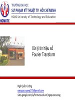 Bài giảng xử lý tín hiệu số  fourier transform   ngô quốc cường