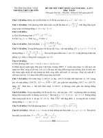 Đề 50 - Đề thi thử môn toán Quốc Gia (có đáp án) năm 2016