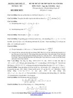 Đề 30 - Đề thi thử môn toán Quốc Gia (có đáp án) năm 2016