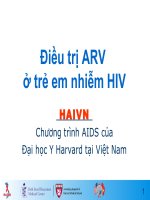 Bài giảng điều trị ARV ở trẻ em nhiễm HIV