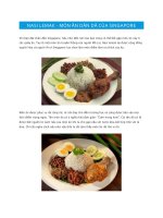NASI LEMAK  MÓN ĂN DÂN DÃ CỦA SINGAPORE