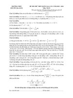 Đề 49 - Đề thi thử môn toán Quốc Gia (có đáp án) năm 2016