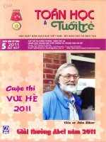 TOÁN HỌC TUỔI TRẺ SỐ 407 THÁNG 5 NĂM 2011