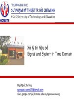Bài giảng xử lý tín hiệu số  signal and system in time domain   ngô quốc cường