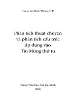 Phân tích thuật chuyện và phân tích cấu trúc áp dụng vào Tin Mừng thứ tư