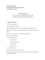 ĐỀ CƯƠNG MÔN HỌC CÁC LÝ THUYẾT VÀ MÔ HÌNH PHÁT TRIỂN XÃ HỘI