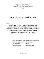 Thực trạng và biện pháp xử lý stress của học sinh lớp 12 trường THPT hoài đức b   hà nội