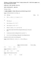 Đề kiểm tra 1 tiết Đại số chương 1 Toán 7 có đáp án 2015