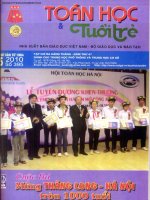TOÁN HỌC TUỔI TRẺ SỐ 395 THÁNG 5 NĂM 2010