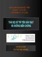 Bài giảng thái độ xử trí tiền sản giật và những biến chứng