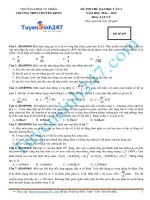 49 đề thi thử THPT quốc gia môn lý hay nhất 2016 kèm đáp án và lời giải chi tiêt