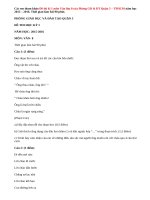 Đề thi học kì 1 môn Văn lớp 8 phòng GD & ĐT Quận 5 năm học 2015 -2016