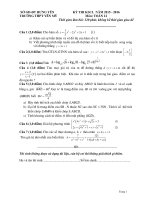 Đề 6 - Đề thi thử môn toán Quốc Gia (có đáp án) năm 2016
