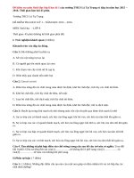 Đề kiểm tra kì 1 Sinh 8 trường THCS Lý Tự Trọng năm 2015 có đáp án