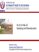 Bài giảng xử lý tín hiệu số  sampling and reconstruction   ngô quốc cường