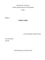 Tiểu luận môn giao tiếp kinh doanh chủ đề thông điệp trong giao tiếp kinh doanh 