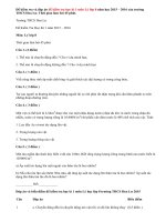 Đề kiểm tra học kì 1 môn Vật Lý lớp 8 trường THCS Hoa Lư có đáp án