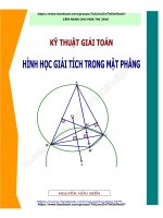 KỸ THUẬT GIẢI TOÁN HÌNH HỌC GIẢI TÍCH TRONG MẶT PHẲNG  CẨM NANG CHO MÙA THI 2016  NGUYỄN HỮU BIỂN