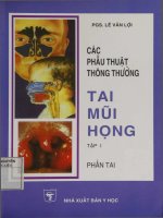 các phẫu thuật thông thường tai mũi họng