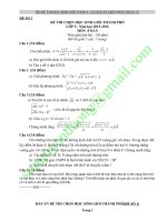 BỘ ĐỀ THI HỌC SINH GIỎI TOÁN 9 CÓ ĐÁP ÁN MỚI NHẤT( PHẦN 9)