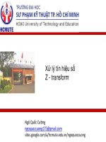 Bài giảng xử lý tín hiệu số  z   transform   ngô quốc cường