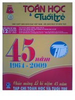TOÁN HỌC TUỔI TRẺ SỐ 390 THÁNG 12 NĂM 2009