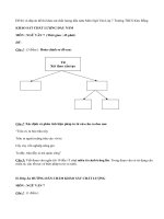 Đề và đáp án khảo sát chất lượng đầu năm môn Văn lớp 7 năm 2015