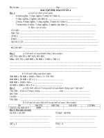 de on tap Toán 4  cả năm