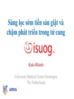 Bài giảng sàng lọc sớm tiền sản giật và chậm phát triển trong tử cung